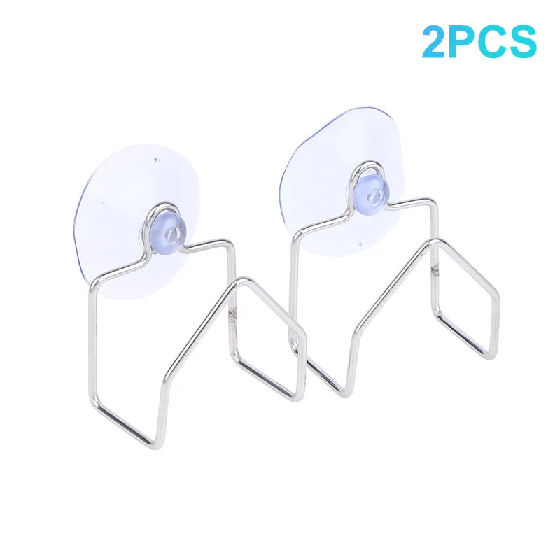 Stainless Steel Suction Cup Drain Rack & Sponge Holder Sink Drain Rack Qme 2Pcs