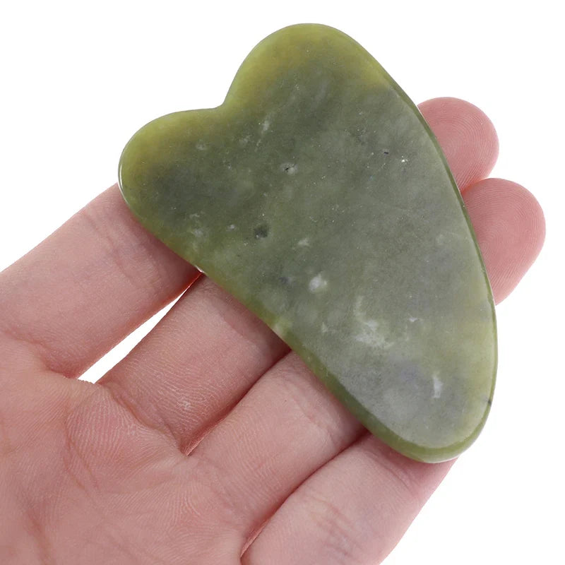 Gua Sha Green Jade Quartz Crystal Body Massage Board Gua Sha Massage Board Qme