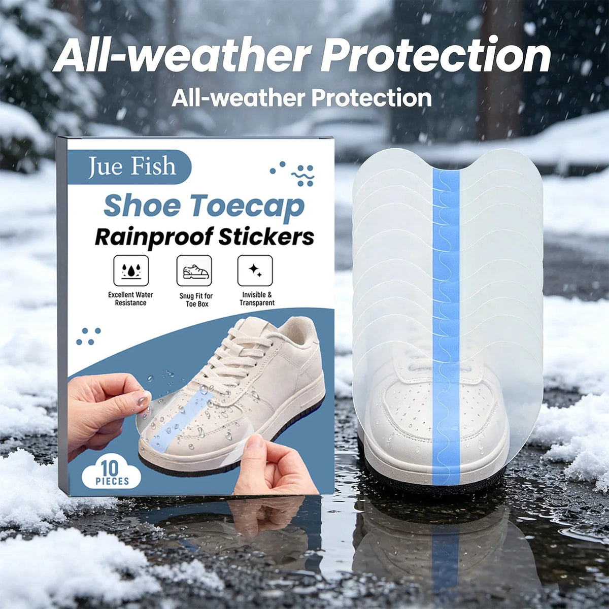 Waterproof Shoe Toe Cap Protector Sticker | Anti-Scratch Guard Shoe Toe Protector Qme