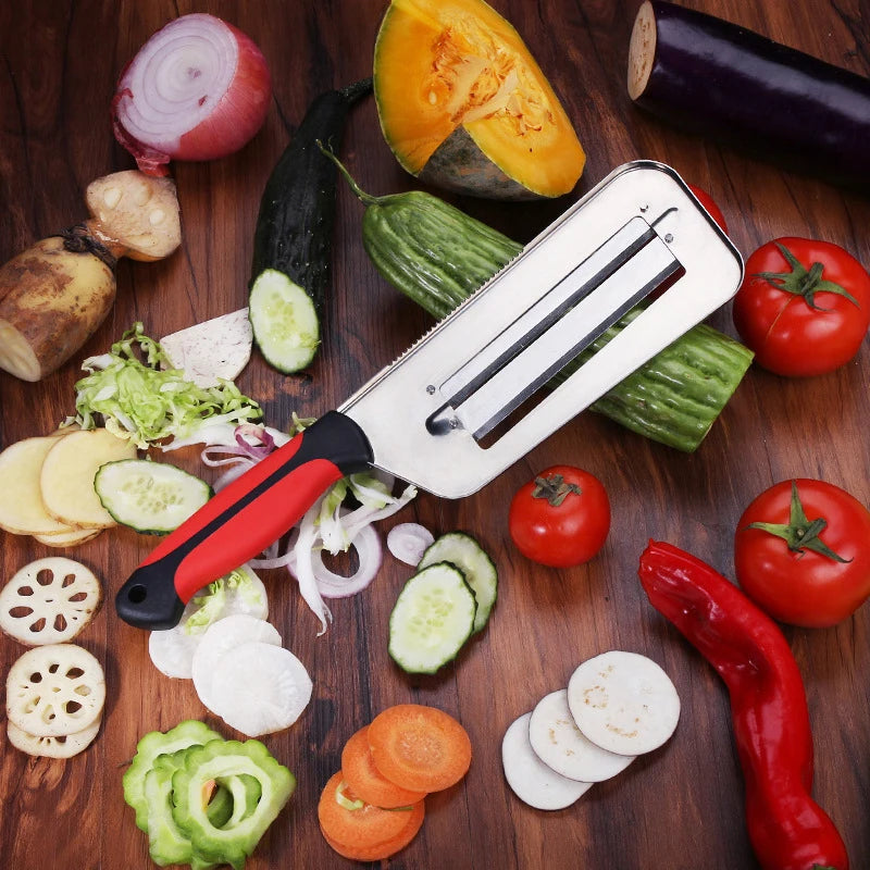 Stainless Steel Double-Layer Cabbage Slicer & Vegetable Shredder Vegetable Slicer Shredder Qst