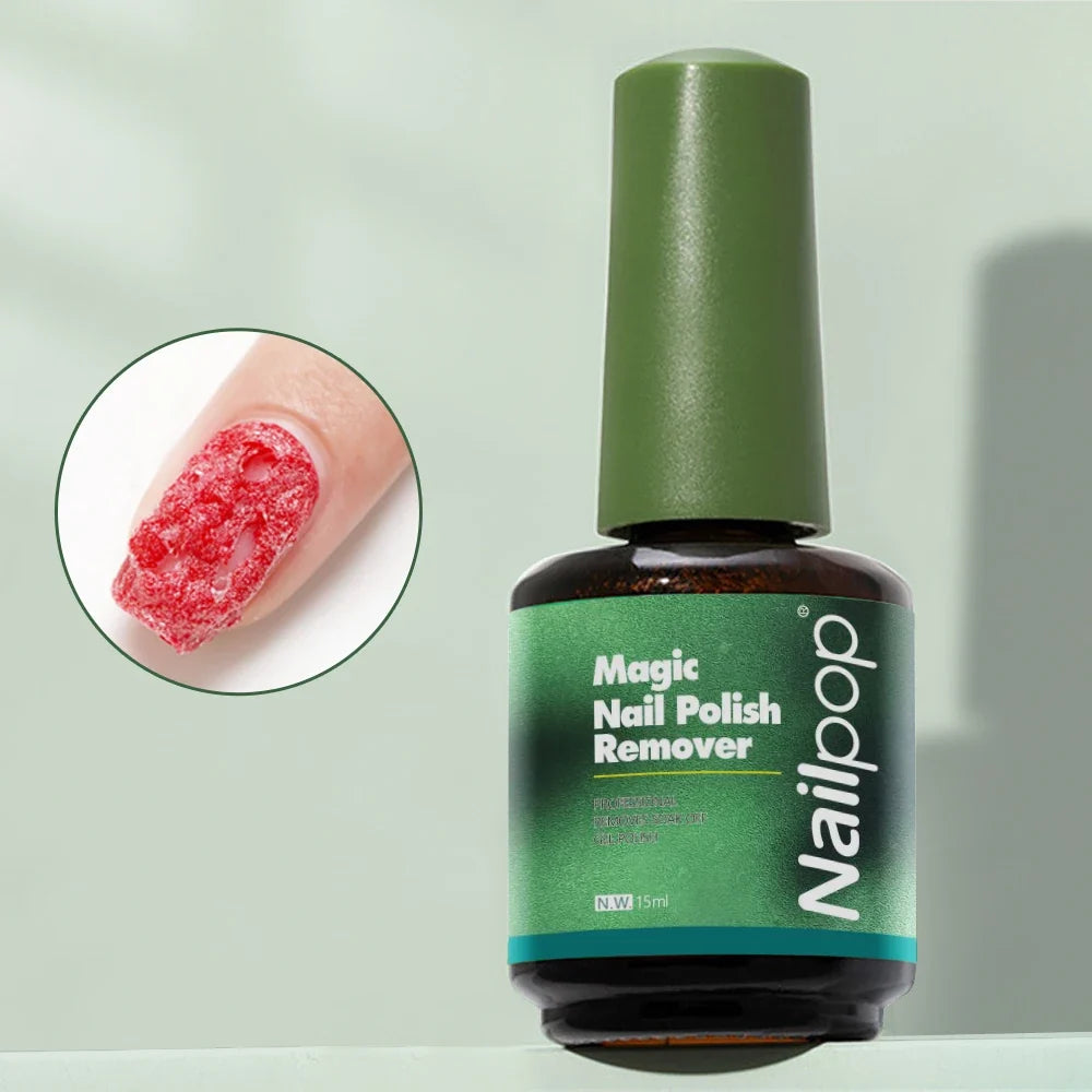 Nailpop Magic Mirror Top Coat & Remover | Chrome Nail Art Mirror Nail Top Coat Qme Magic Remover 15ml