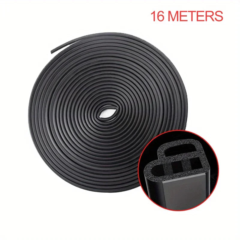 Car Door Rubber Seal Strip L-Type Double Layer Weatherstrip Door Seal Weatherstrip Qme