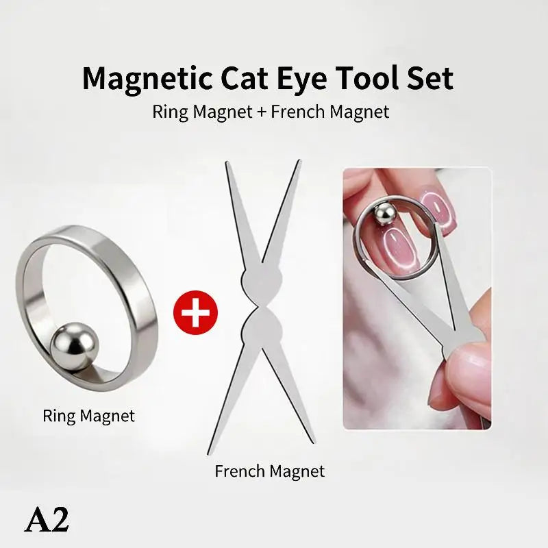Ring Cat Eye Nail Magnet Tool – 3D Glass Bead Effect Nail Art Magnet Tool Qme A2