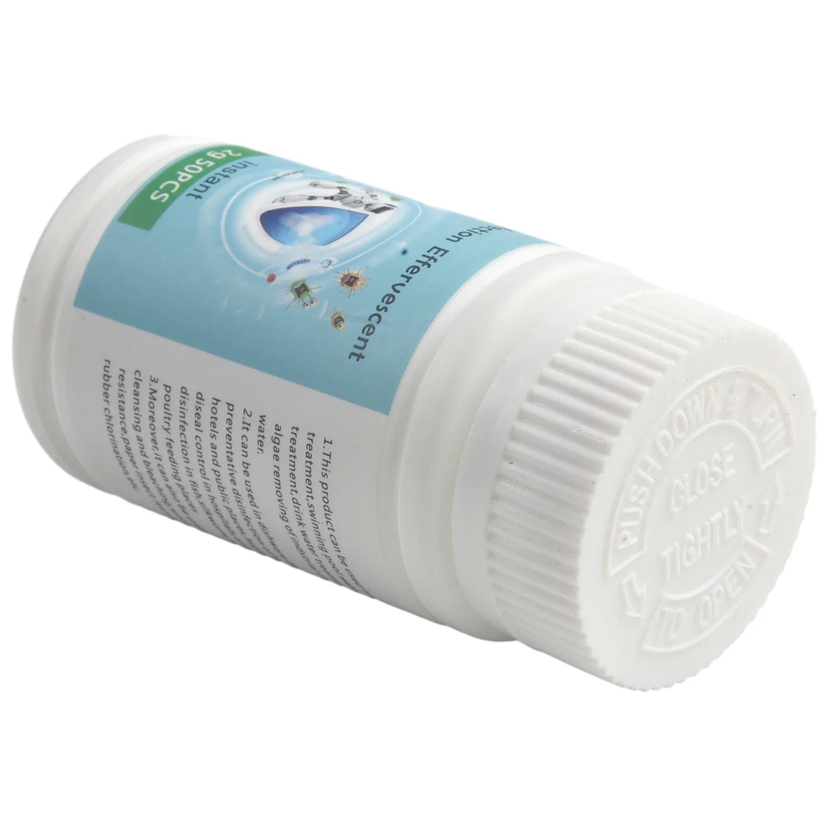 Chlorine Tablets for Swimming Pool & Spa Cleaning – 50pcs Pool Cleaning Tablets Qme