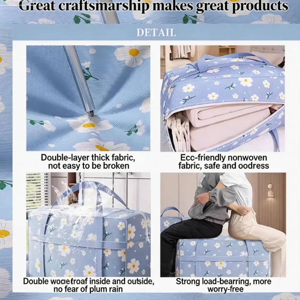 Extra Large Moisture-Proof Quilt & Clothes Storage Bag Clothes Storage Bag Qme