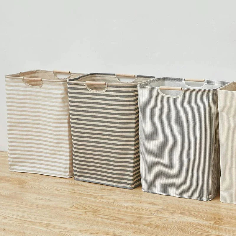 Waterproof Cotton Linen Laundry Basket – Foldable Hamper Laundry Hamper Qme