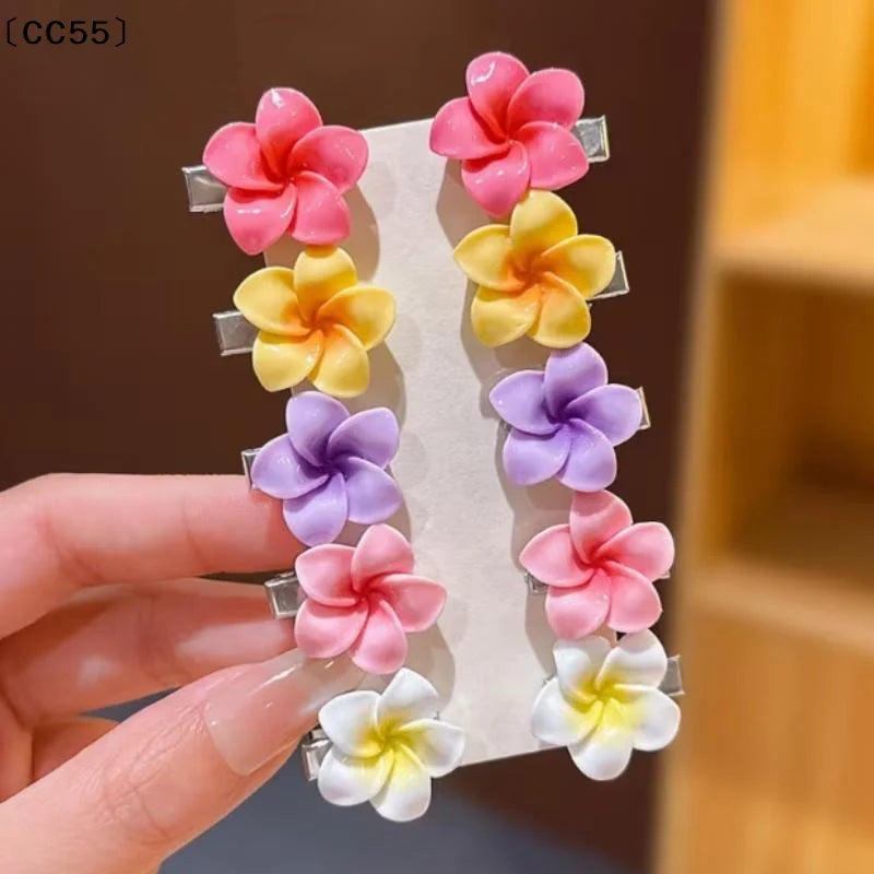 10-Piece Colorful Mini Flower Hair Clips & Hairpins Set Flower Hair Clips Qst
