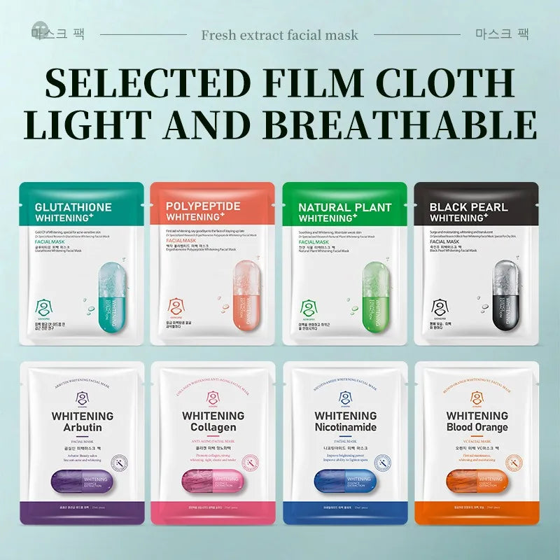 Whitening Sheet Mask – Deep Hydrating Brightening Face Mask Brightening Sheet Mask Qst