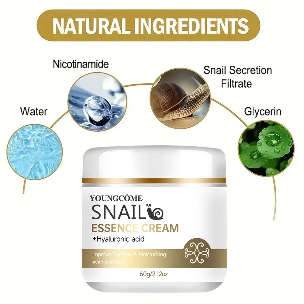 Snail Essence Cream – Hyaluronic Acid & Retinol Moisturizer Face Moisturizer Cream Qst