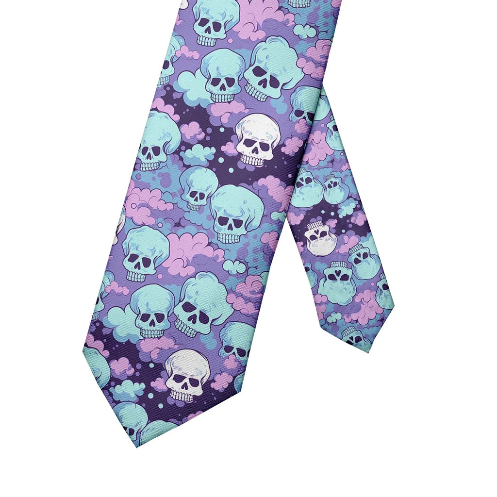 Funny Skeleton 3D Print Necktie – Unisex Novelty Tie Novelty Necktie Qme