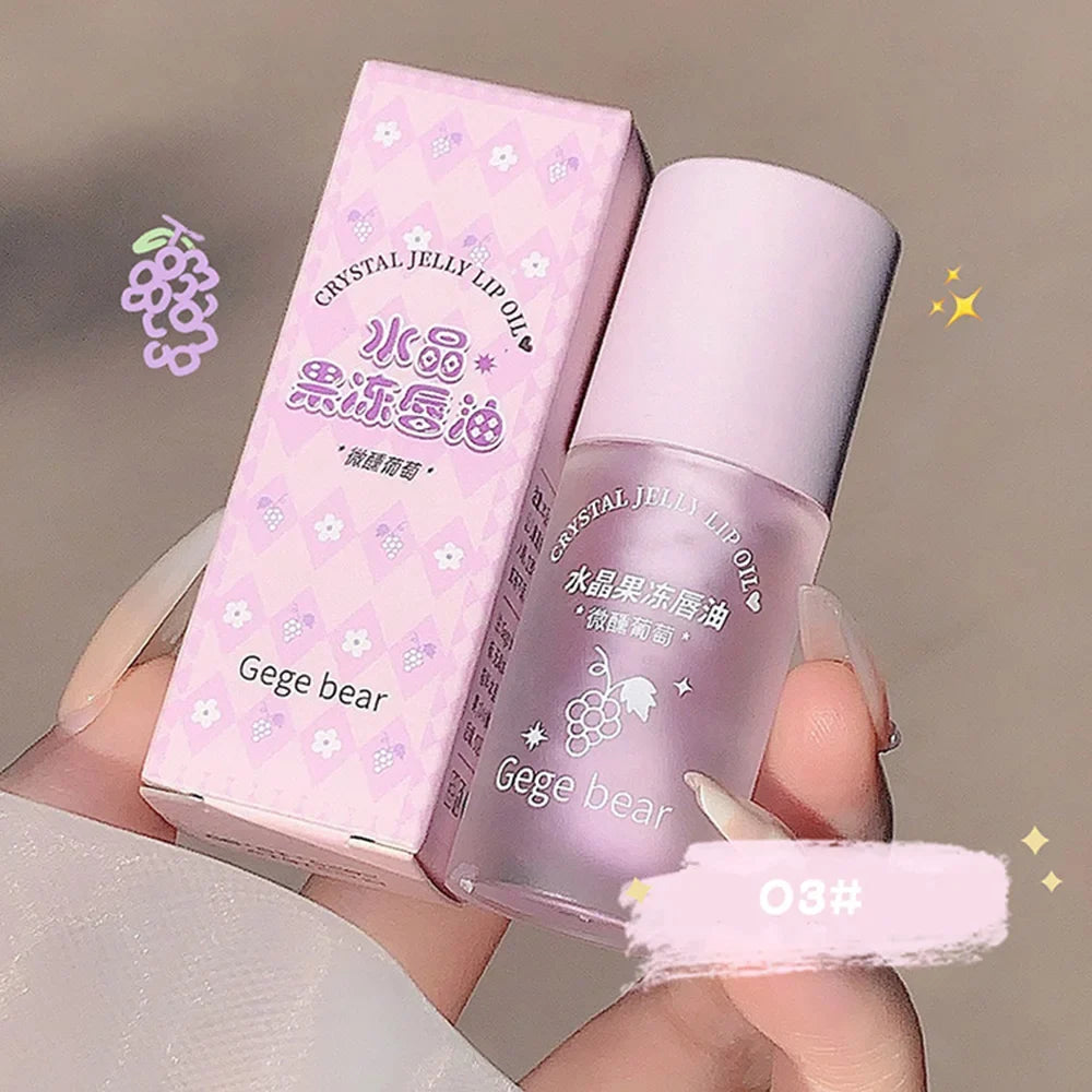Crystal Jelly Fruit Lip Oil – Peach, Grape & Avocado Lip Oil Qme