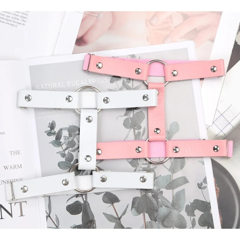 Women's Gothic Garter Belt – Punk Harajuku PU Leather Style Gothic Garter Belt Qme