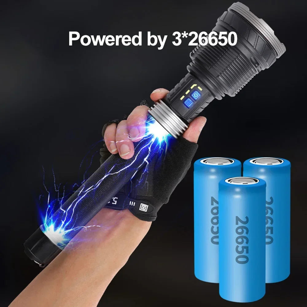 XHP360 36-Core COB LED Flashlight – Zoom & Rechargeable LED Flashlight Qst