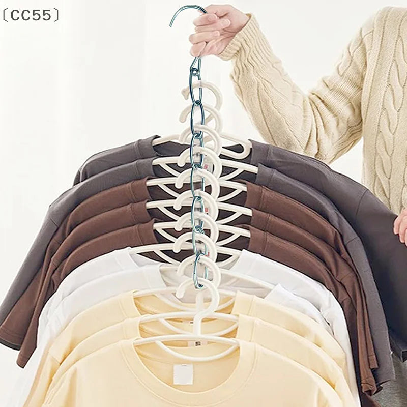 Stainless Steel Foldable Clothes Hanger Organizer | 1/5 Pack Hanger Organizer Qst