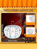 Halloween Pumpkin Glass Candy Jar with Lid | Food Container Glass Candy Jar Qme 1pc