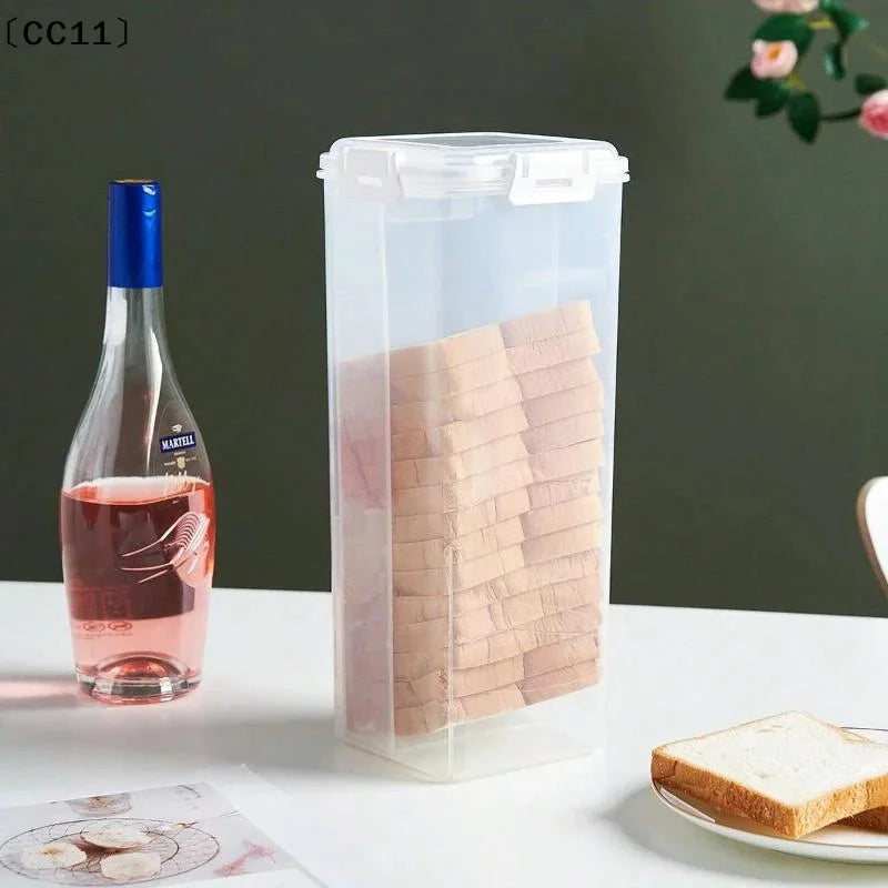Clear Airtight Bread Loaf Container with Lid – Bread Saver Box Bread Storage Container Qme