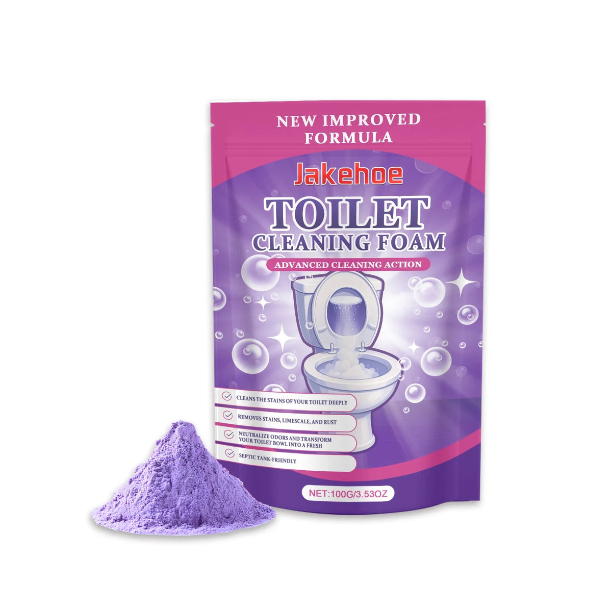 Toilet Cleaning Powder – Descaler & Odor Eliminator | Qme Toilet Cleaning Powder Qme 100g Boxed