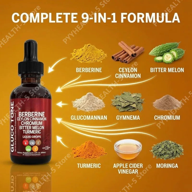 Berberine Ceylon Cinnamon Liquid Drops – 60ml Supplement Liquid Supplement Drops Qst