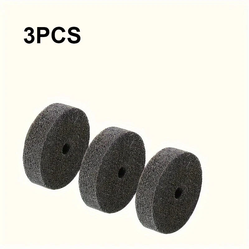 3-Inch Fiber Polishing Wheels 3/8" Bore – Grinder Replacement Polishing Wheel Qme 3PCS