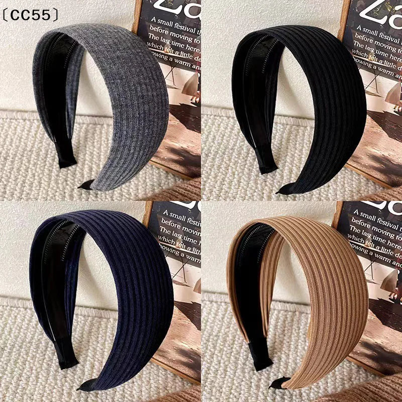 Women's Wide Non-Slip Solid Color Headband Hair Band Women's Headband Qst