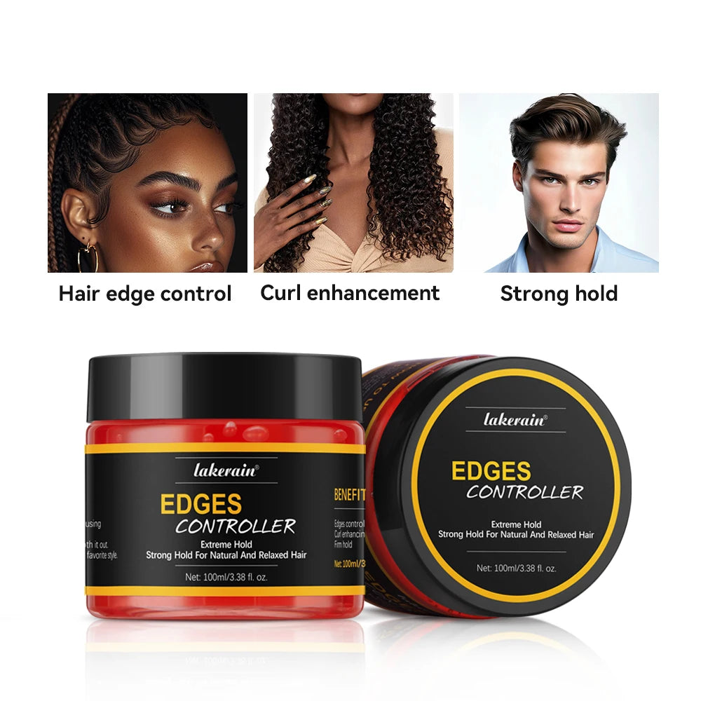 Lakerain Edge Control Hair Gel – Strong Hold, Non-Greasy 100ml Edge Control Gel Qst