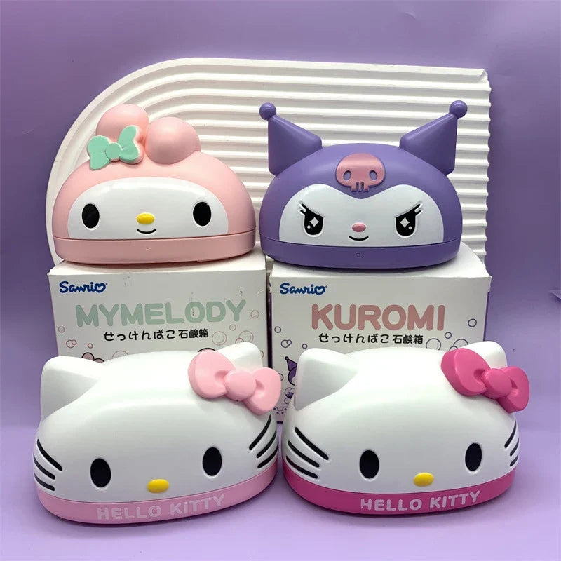 Hello Kitty Kuromi Soap Dish Holder | Kawaii Bathroom Décor Soap Dish Holder Qme