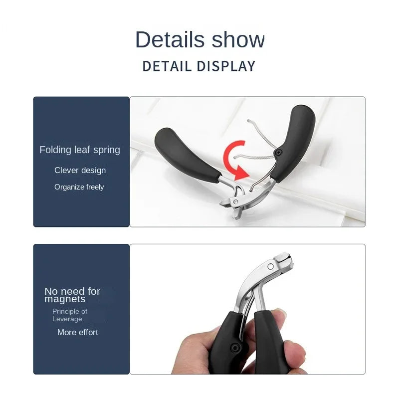 Curved Nail Clippers – Large Opening, Anti-Splash Storage Nail Clippers Qme