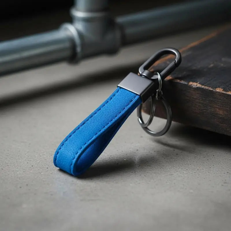 Leather Suede Car Keychain – Metal Pendant Ornament Ring Leather Keychain Qme
