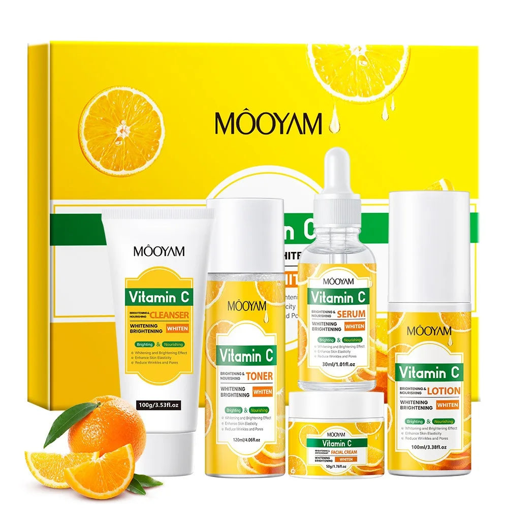 Vitamin C Anti-Wrinkle Skincare Set – Firming & Hydrating Face Kit Skincare Gift Set Qst