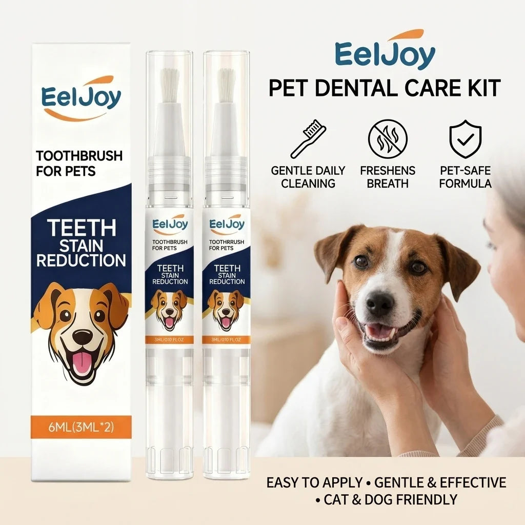 Pet Teeth Cleaning Pen – Plaque & Stain Removal for Dogs & Cats Pet Dental Care Pen Qme