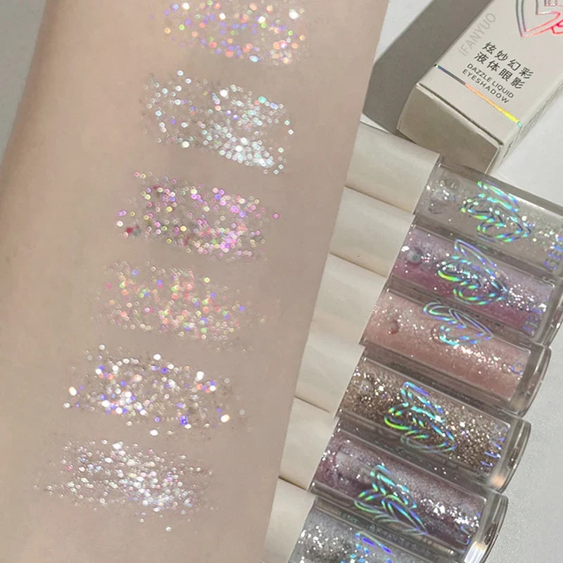 Sparkling Liquid Eyeshadow Shimmer Eyeliner – 6 Colors Liquid Eyeshadow Qme