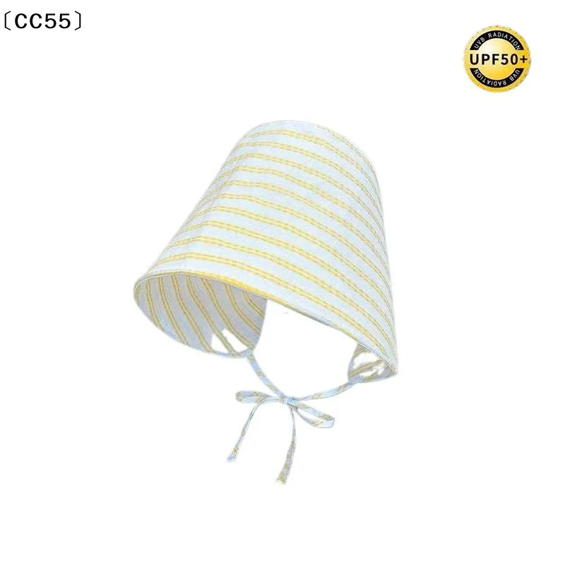 Women's Striped Bucket Hat – Wide Brim Japanese Sun Hat Women's Sun Hat Qst