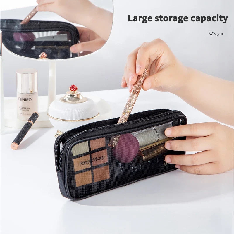 Makeup Brush Travel Case & Cosmetic Toiletry Bag Organizer Cosmetic Travel Bag Qme