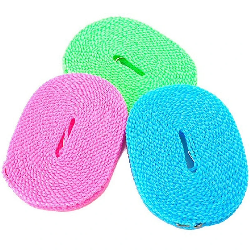 Windproof Travel Clothesline 3–10 Meters | Nylon Drying Line Travel Clothesline Qme