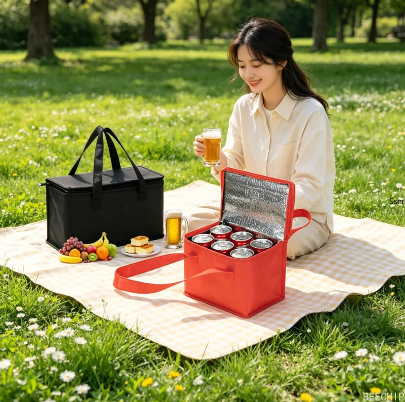 Portable Insulated Lunch Cooler Bag – Foldable Thermal Tote Insulated Cooler Bag Qst