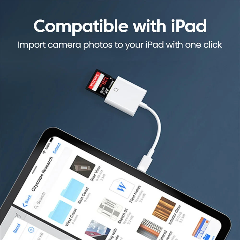 USB-C Multi-Port Card Reader Hub – TF, CF & SD Adapter USB-C Card Reader Hub Qme