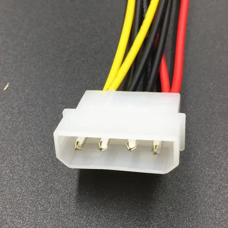 4-Pin Molex to 2x SATA Y Splitter Hard Drive Power Cable SATA Power Splitter Cable Qme