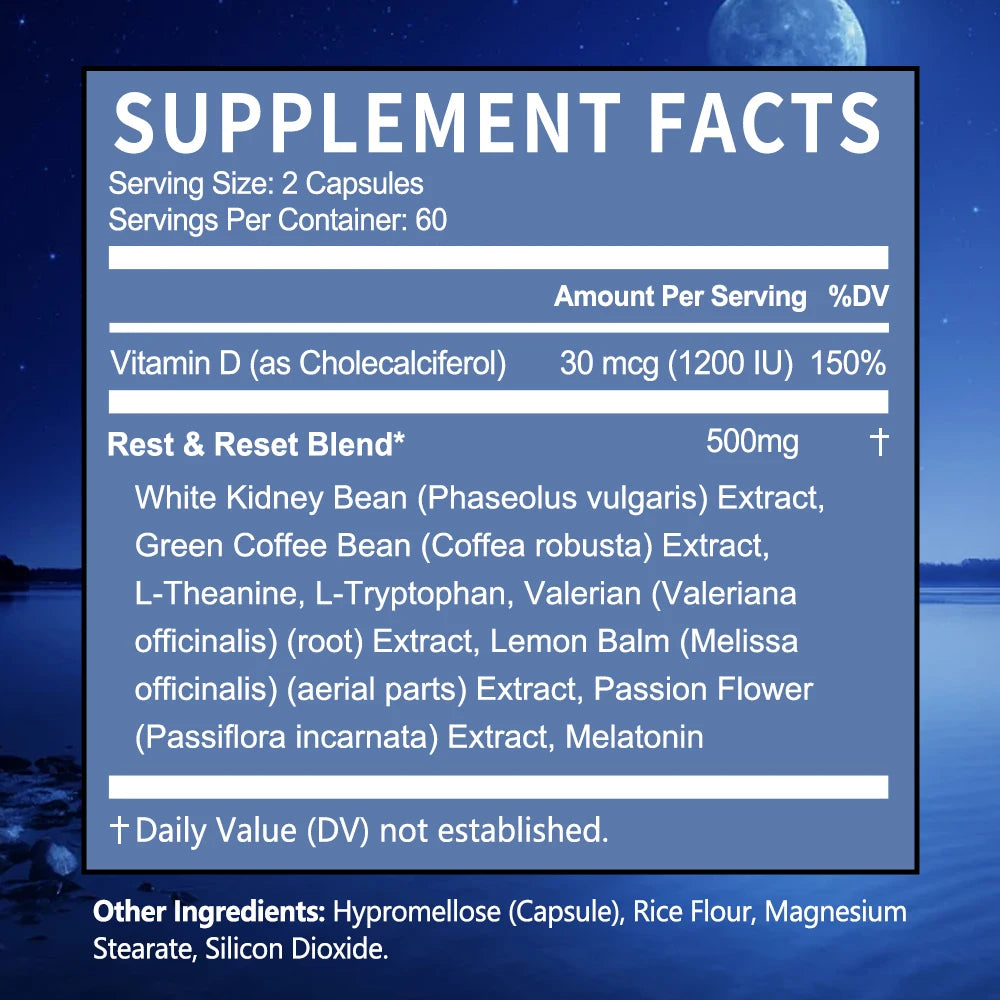 Nighttime Metabolism Support Capsules | Sleep & Weight Management Weight Management Supplement Qst
