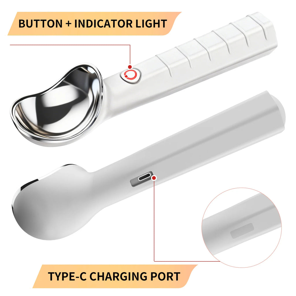 Electric Heated Ice Cream Scoop – Rechargeable, 28W Electric Ice Cream Scoop Qst