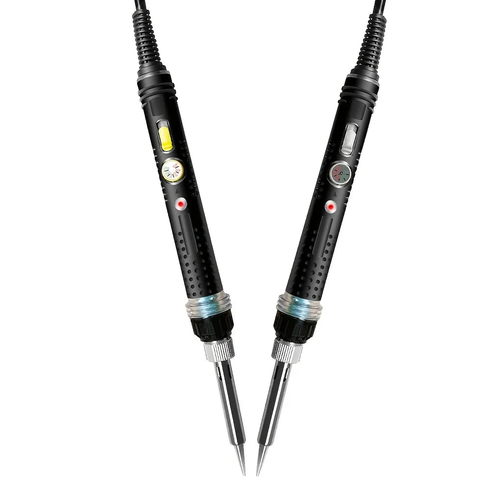 60W Adjustable Soldering Iron Kit 200–450°C with On/Off Switch Soldering Iron Kit Qme