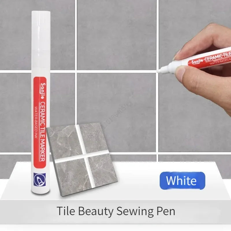 Waterproof Tile Grout Pen – Wall & Floor Seam Marker | Qme Grout Repair Pen Qme White