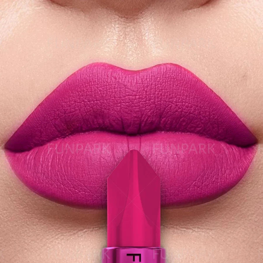 Qme Matte Lipstick – Waterproof Long-Lasting Rose Red Matte Lipstick Qme