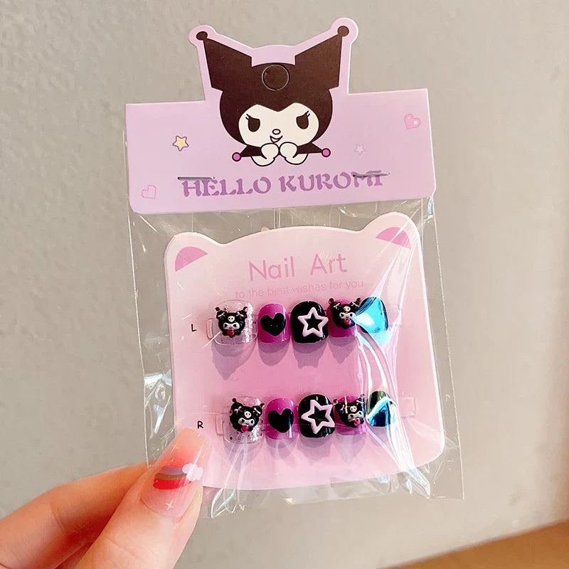 Hello Kitty Kuromi Cartoon Nail Stickers – Safe & Non-Toxic Nail Art Stickers Qme