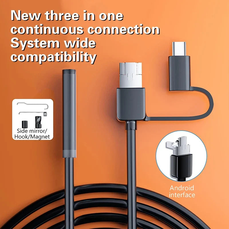 Mini USB Type-C Borescope Inspection Camera for Android Borescope Inspection Camera Qme