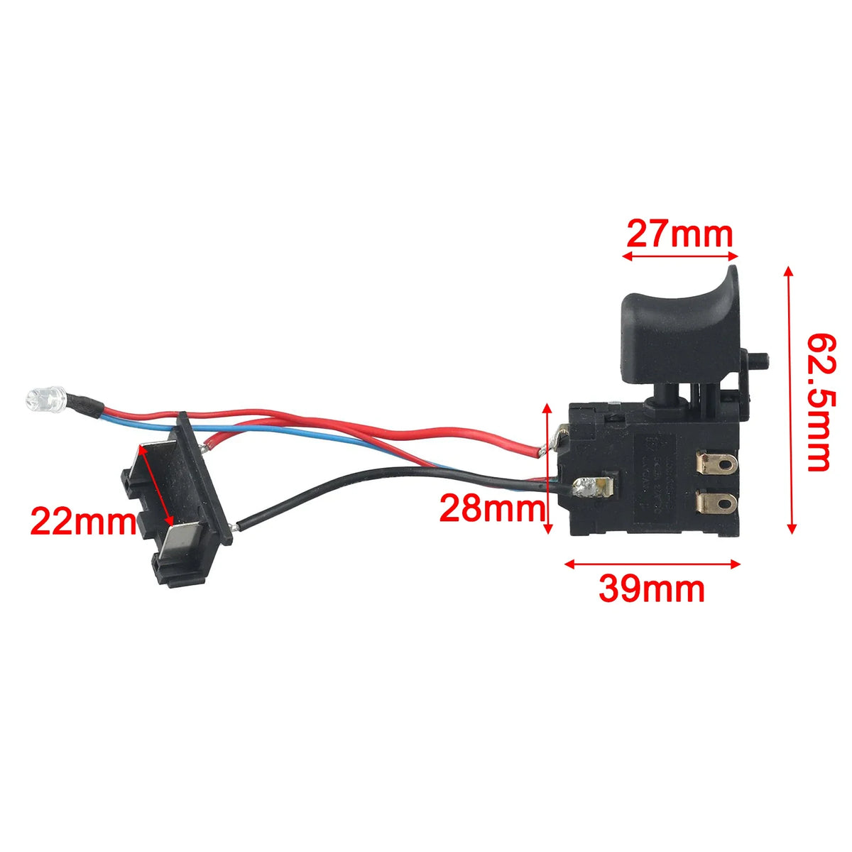 21V Drill Dustproof Speed Control Trigger Switch Replacement Drill Trigger Switch Qme
