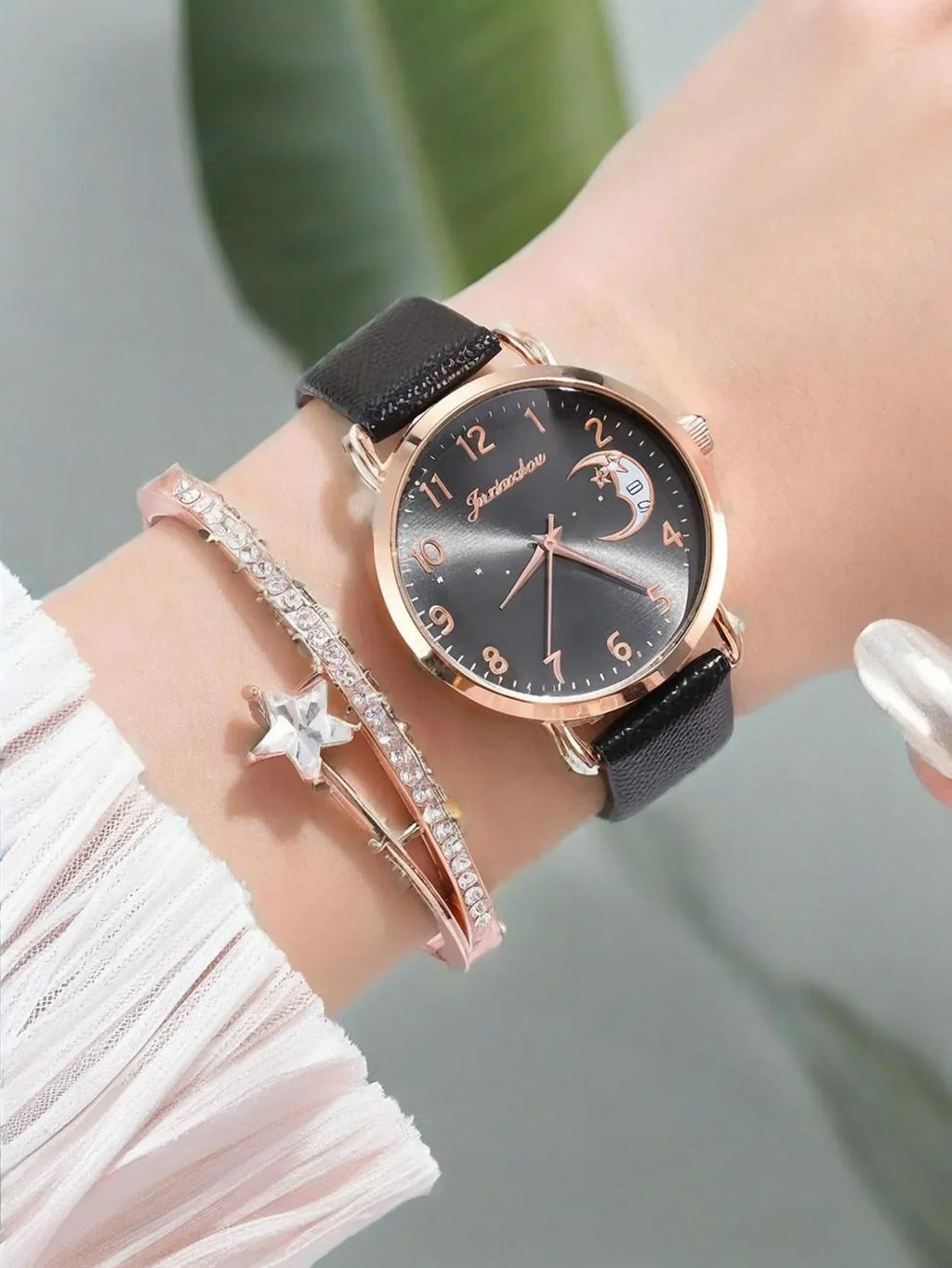 Women's Moon Pattern Digital Bracelet Watch | Qme – 4 Colors Fashion Bracelet Watch Qme