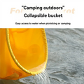 Collapsible 5 Gallon Bucket with Handle | Portable Outdoor Collapsible Outdoor Bucket Qme Yellow 20L