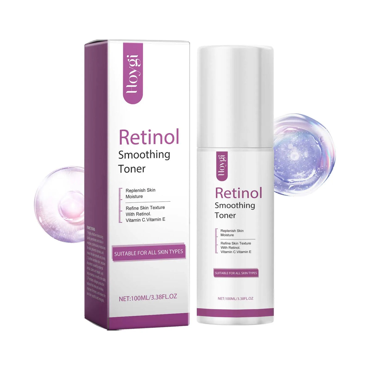 Retinol Hydrating Toner – Firming, Lifting & Fine Line Smoother Retinol Face Toner Qme 100ml Boxed