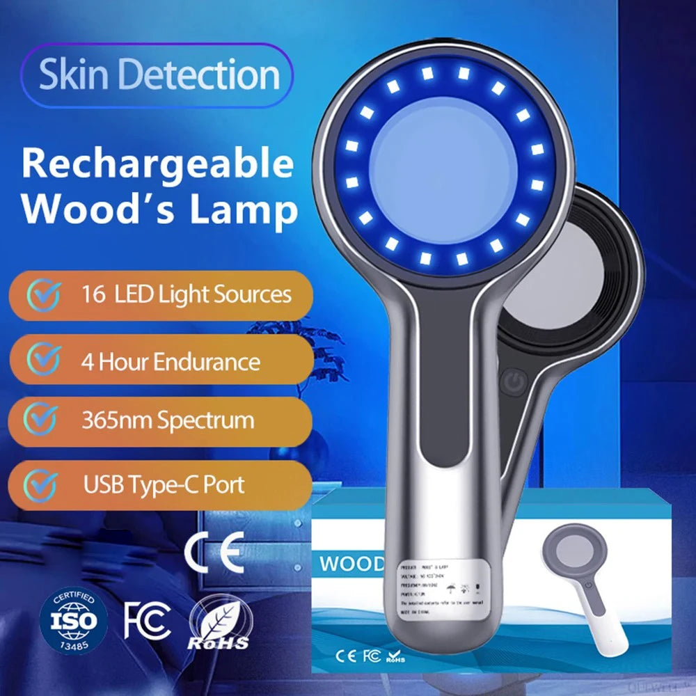 Woods Lamp UV Skin Analyzer – Vilnason DW-B200 Facial Tool UV Skin Analyzer Qst