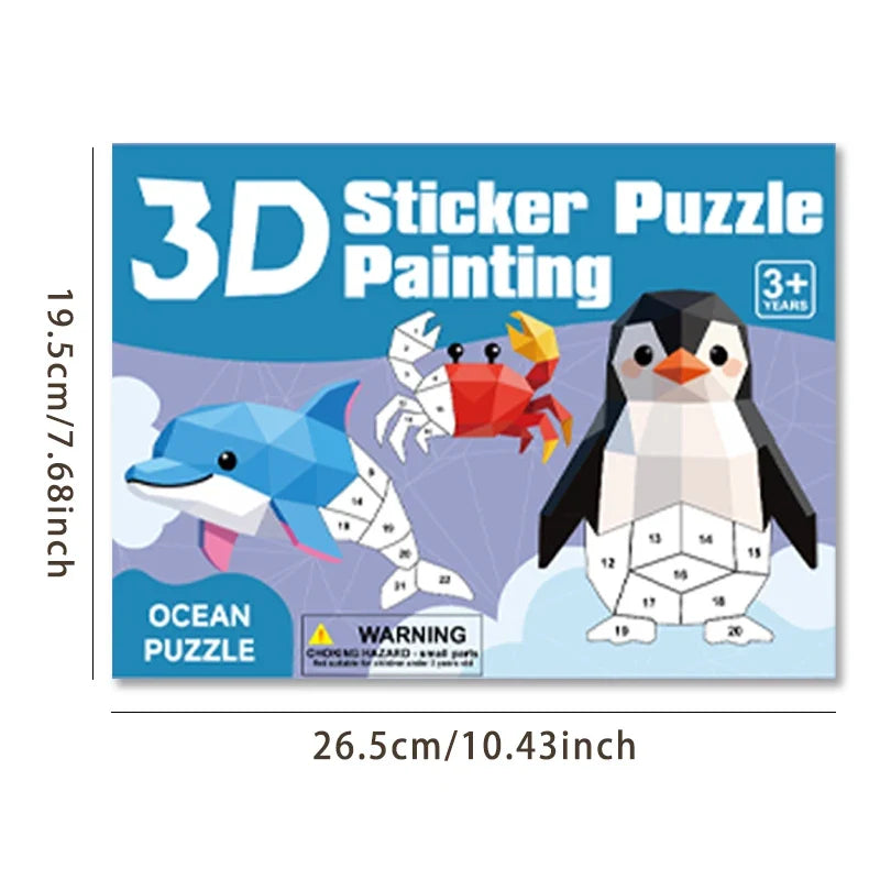 3D Number Matching Puzzle Sticker Set – DIY Art for Kids DIY Sticker Puzzle Set Qme